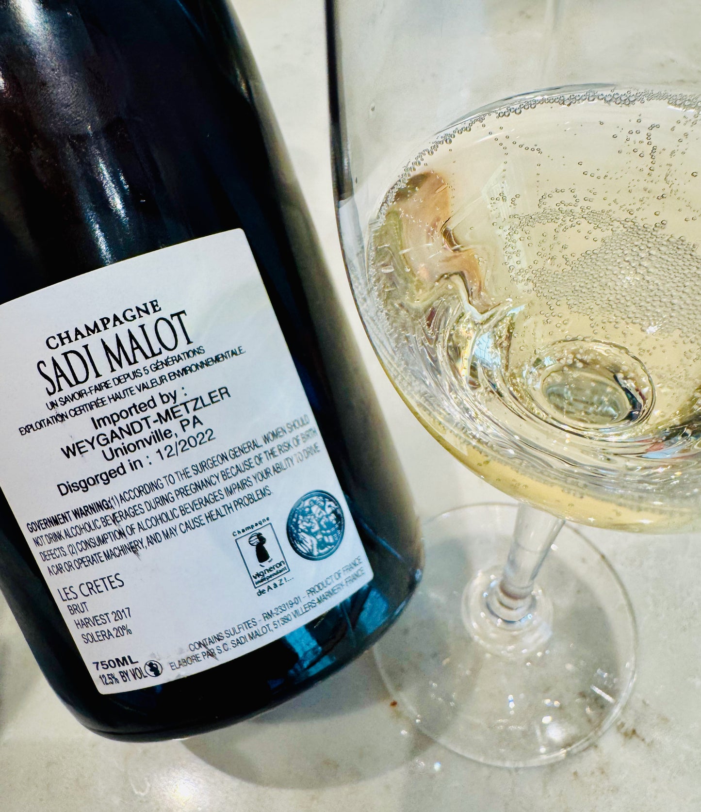 NV Champagne Sadi Malot “Les Crêtes” Premier Cru Blanc de Blancs