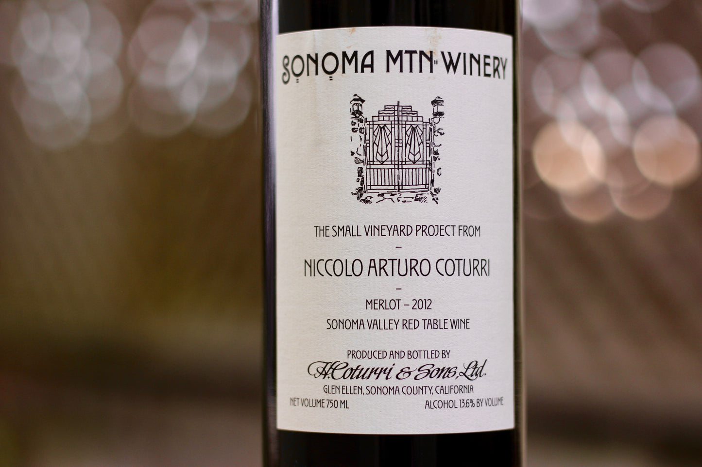 2012 Niccolo Coturri Sonoma Mountain Winery Merlot - Rock Juice Inc