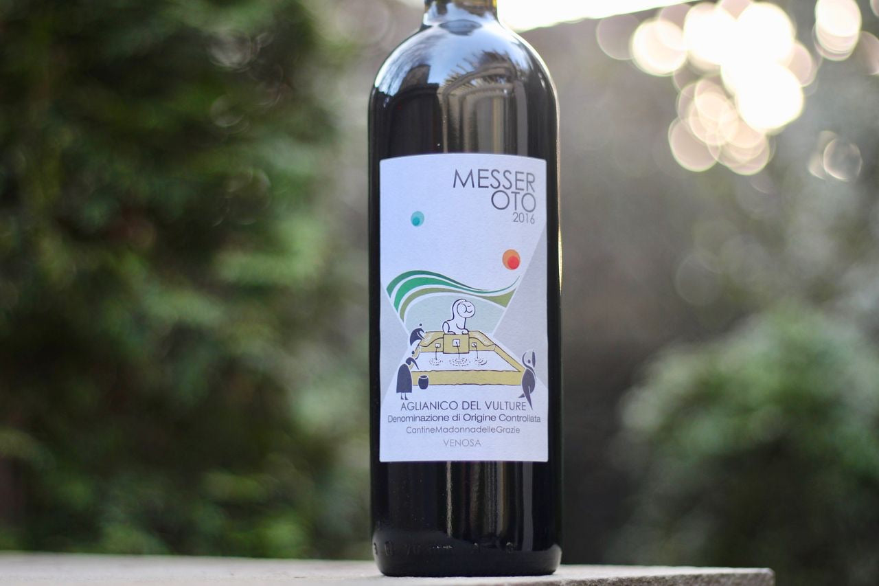 2016 Cantine Madonna delle Grazie Messer Oto Aglianico - Rock Juice Inc