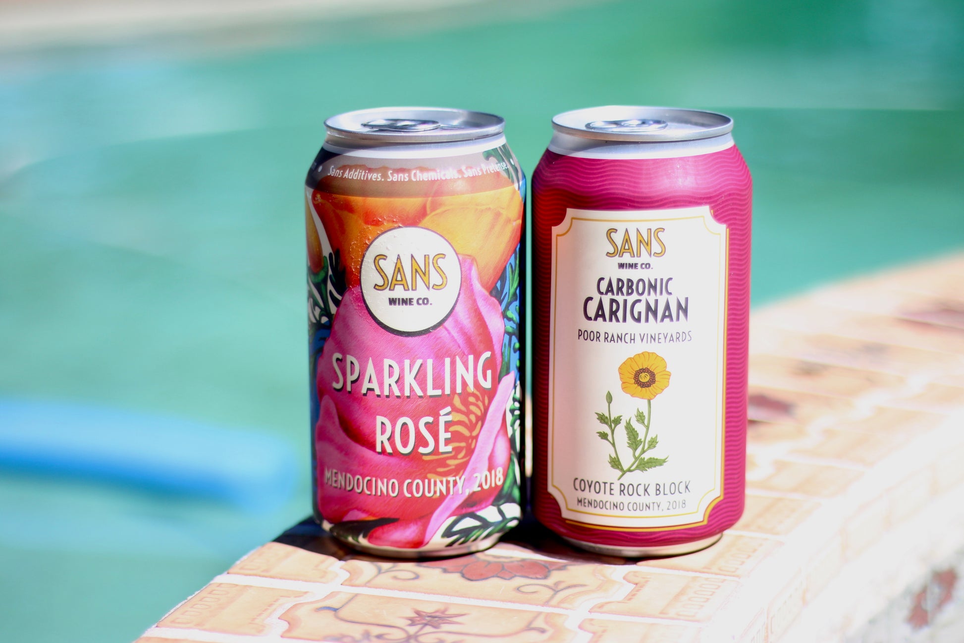 Sans Wine Co. CANS 2-pk: Sparkling Rosé & Carbonic Carignan - Rock Juice Inc